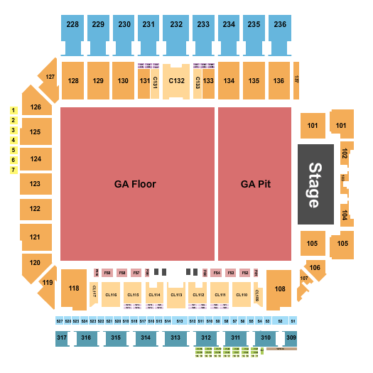 Q2 Stadium RÜFÜS DU SOL Seating Chart